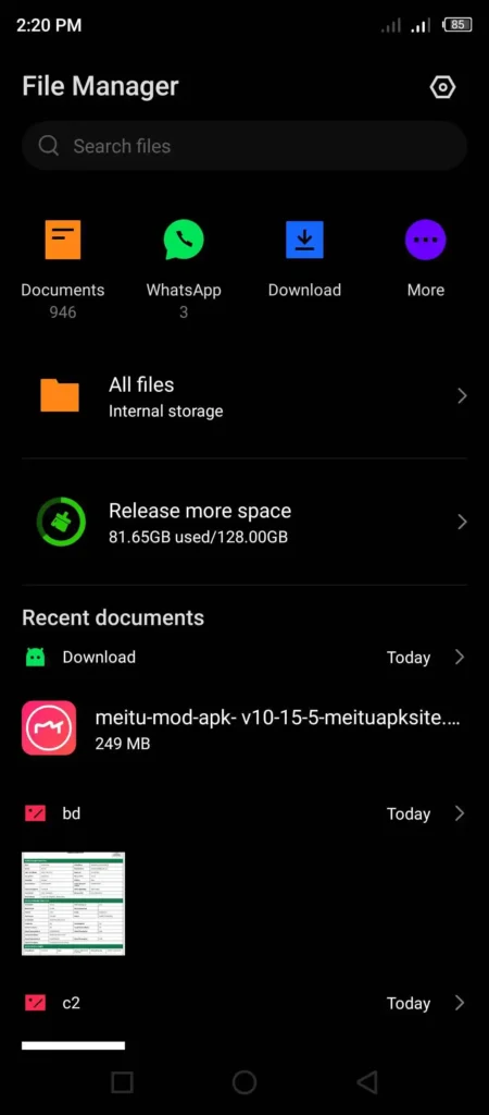 Mobile File manager